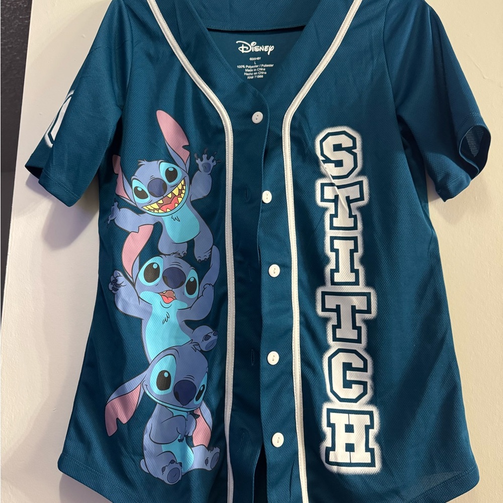 Disney Stitch Kids Jersey - Teal and Pink